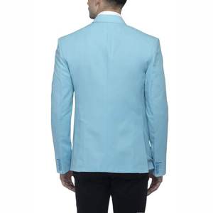 Uniforme de Oficina Corporativo Azul Claro Transpirable para Hombre con Camisa Blanca y Corbata Estampada para Uso Laboral en Adultos, Material 100% Poliéster - Product Image 2