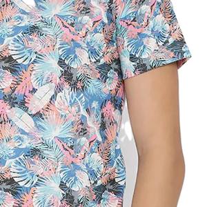 T-shirt d'été coloré à sublimation imprimé feuilles tropicales pour hommes, de haute qualité, à séchage rapide, à manches courtes et style streetwear - Product Image 6