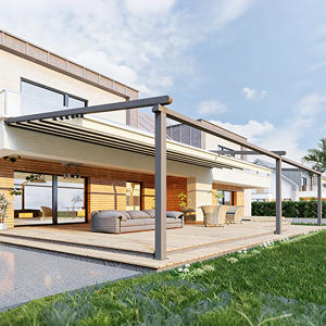 Pergola Retrattile in Alluminio per Tutte le Stagioni, Motorizzata e Regolabile, Certificata CE, Protezione UV, Impermeabile, per Balcone, Cortile e Giardino - Product Image 3