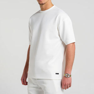 mens white solid plain relaxed <b>short</b> sleeve <b>tshirt</b> matching <b>shorts</b> 2 piece <b>set</b> athletic gym workout track outfit - Product Image 6