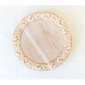 Most Demanded Round Wooden <b>Decorative</b> <b>Plate</b> Handmade Traditional Chinese Design Plant Pattern Engraved Edge - Product Image 3