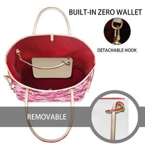 กระเป๋าโท้ทสะพายข้างลายพรางสีชมพู 2 ชิ้น รุ่นใหม่ล่าสุด สำหรับวันชาติสหรัฐอเมริกาครบรอบ 250 ปี พร้อมช่องซิป - Product Image 5