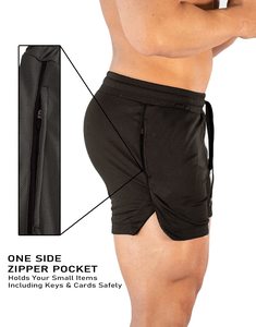 Gym <b>shorts</b> for Men's Casual Breathable Quick Dry Embroidered <b>Woven</b> Mid Waist - Product Image 4