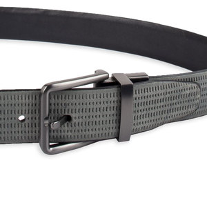 <b>Reversible</b> Black Cow Hide Leather <b>Belt</b> with Rectangular Pin Buckle Steel Alloy Formal Style for <b>Men</b> - Product Image 4