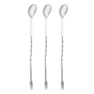 Cuchara para Mezclar Cócteles de Acero Inoxidable, Herramienta de Bar, Cuchara Espiral de Acero Inoxidable con Forma de Gota de Agua, Mejor Precio - Product Image 3