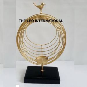 Centres de table et décorations de table pour mariage, bougeoirs uniques en béton, porte-bougie en métal pour bougies chauffe-plat - Product Image 1