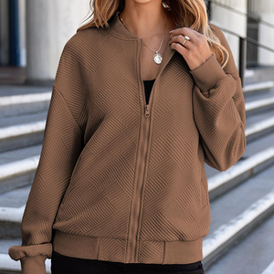 Veste bomber pour femme sur mesure, prix bas, manches longues, respirante, chaude pour l'hiver, vente chaude - Product Image 1