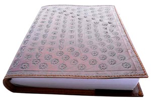 Leather Embossed Diary Hardcover Brown <b>Floral</b> Pattern 15x20 cm Refillable <b>Notebook</b> Office Use Camelon Exports Rajasthan 72 - Product Image 2