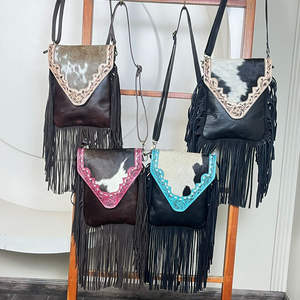 Bolsos de Moda, Bolso de Hombro de Cuero Vacuno Repujado a Mano, Estilo Occidental, Gran Capacidad, Bolsos Cruzados para Mujer - Product Image 4