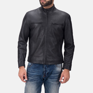 Chaqueta de Invierno 2026 para Hombre, de Cuero Genuino, Estilo Urbano, con Forro de Sherpa y Ribete de Piel, Posiciones Personalizables para el Logotipo - Product Image 1