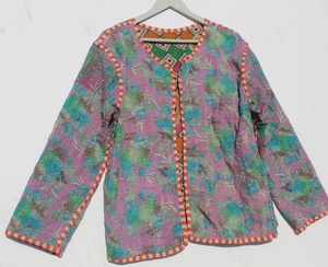 Vintage Kantha <b>Jacket</b> Boho <b>Women</b> Coat Boho Indian Old Kantha Quilts <b>Jacket</b> - Product Image 1
