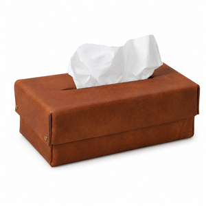 Boîte à mouchoirs en cuir avec logo personnalisé, étui rectangulaire pour serviettes en papier, distributeur de mouchoirs pour hôtel, bureau, voiture - Product Image 1