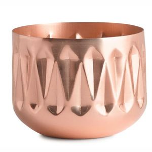 Pot à bougie en métal mat de luxe avec finition dorée, textures marbre et grain de bois, récipient vide en porcelaine personnalisé de 10 oz pour bougie - Product Image 5