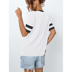 Tops de verano 2025 para mujer, camisetas de Moda de Primavera 2025, ropa informal elegante con cuello redondo, trajes básicos con mangas cortas - Product Image 1