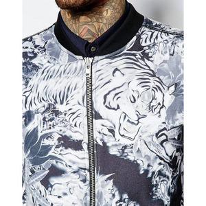 Blouson bomber homme imprimé tigre, impression par sublimation, coupe classique, streetwear, fermeture éclair, automne, 100% polyester - Product Image 4