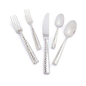 Flat Handle Silver Plated Stainless Steel Cutlery <b>Set</b> for Back to School-Includes <b>Forks</b> <b>Spoons</b> Knives Tableware - Product Image 2