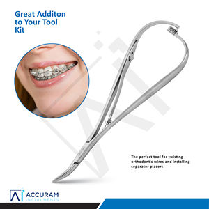 ที่จับเข็มโค้ง Accuram Smaha คีมผูกไหมจัดฟัน 14 ซม. สแตนเลสสตีล คีม Mathieu สำหรับผ่าตัดทางทันตกรรม CE - Product Image 2