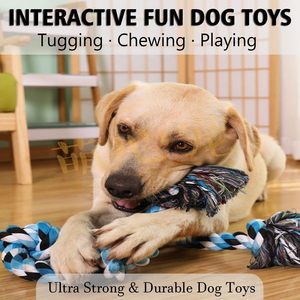 Fabricant en gros d'articles pour animaux de compagnie, jouets en corde pour chiens agressifs, jouets interactifs pour chiens, jouet en corde torsadée résistante avec 5 nœuds - Product Image 4