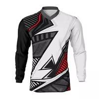 Maillots de motocross personnalisés à manches longues avec impression numérique pour l'équipe de descente, été, tout-terrain, anti-UV, % polyester, unisexe - Product Image 3