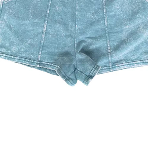 เสื้อผ้าผู้ชายลายโลโก้แบบกำหนดเอง ผ้าฝ้าย 100% กางเกงขาสั้นย้อมสีเอซิด แขนยาวทรงโอเวอร์ไซส์ กางเกงขาสั้นย้อมสีเอซิด สตรีทแวร์ เสื้อพูลโอเวอร์ กางเกงขาสั้นย้อมสีเอซิดสำหรับผู้ชาย - Product Image 6