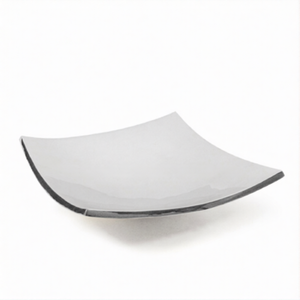 Couleur argentée forme carrée maison bol décoratif aluminium métal pour la maison cuisine Table à manger servant salade Fruits japonais - Product Image 1