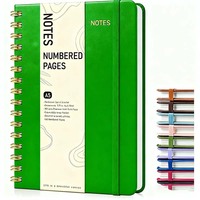 Carnet à spirales numéroté A5 avec sangle élastique, design pour étudiants et bureaux, personnalisable