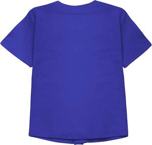 Camiseta de Béisbol Unisex de Manga Corta, Color Morado Sólido, Cierre de Botones, Corte Regular, Ropa para Adultos, Todas las Temporadas, Material de Poliéster - Product Image 2