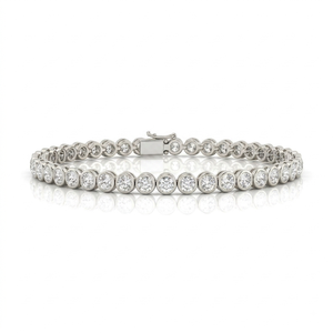 Bracelet pour femme en or rose 18 carats, diamants blancs et jaunes taille brillant, diamants de laboratoire certifiés IGI, cadeau de luxe pour fête, fiançailles, mariage - Product Image 3