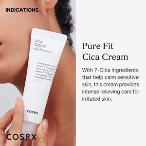 Crème Cica Pure Fit COSRX Fabriquée en Corée, crème pour le visage éclaircissante, apaisante et nourrissante, cosmétiques, soins de la peau pour le visage - Product Image 2