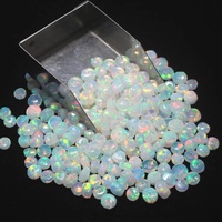 Perles d'opale naturelle facettées de qualité AAA, en vrac, de type rondelle, 3-5 mm, multicolores, effet de jeu de couleurs et de reflets multiples, opale éthiopienne, percées au centre, certifiées par un tiers