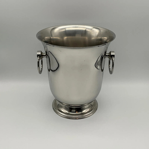 Premium Authentic Design Ideal For Celebrations Weddings Hand Decorative Antique Look Stainless Steel <b>Ice</b> Bucket Silver Color - Product Image 1