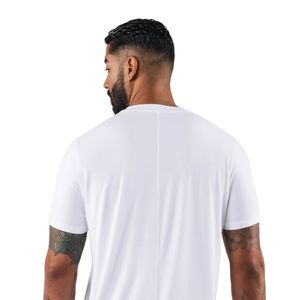 Camiseta Deportiva Blanca para Hombre, Algodón Premium, Cuello Redondo, Entrenamiento, Fitness, Ropa Deportiva Informal, Uso Diario - Product Image 4
