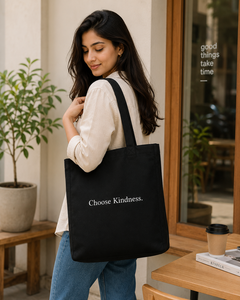 Choose Kindness Eco-Friendly <b>Canvas</b> <b>Tote</b> Bag Large Size Hand Length Handle Supermarket Shopping Daily Use - Product Image 6