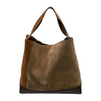 Tas Clutch Kulit Asli Gaya Barat Vintage Laris Manis, Tas Wanita Modis Bergaris dengan Ritsleting, Kapasitas Besar
