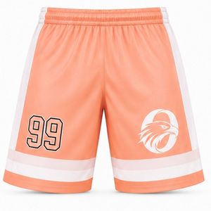 Shorts de hockey sur glace sublimés pour hommes, en polyester rayé, vêtements de sport légers, uniforme d'équipe, vêtements de compétition - Product Image 1
