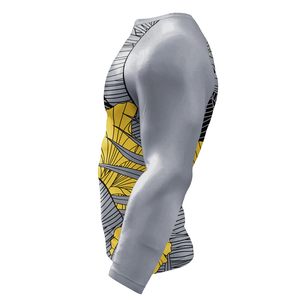 Wholesale Mens Custom Rashguard Long Sleeve <b>Compression</b> Swim Training <b>Shirt</b> Sublimation OEM Sportswear OEM Wholesale - Product Image 2