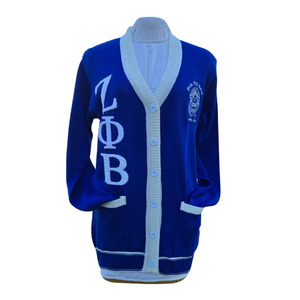 Cardigan de qualité supérieure avec logo brodé et en chenille de la sororité Zeta Phi Beta INC University - Product Image 1