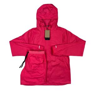 Chándal cortavientos transpirable para exteriores, para correr, gimnasio, fitness, para hombre y mujer, ligero, informal, deportivo, con cremallera completa y capucha. - Product Image 1