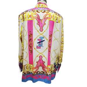 Camisa con Estampado de Cadenas Jack and Jill para Mujer, Blusa de Manga Larga con Botones, Logotipo Personalizado, Top de Moda, Suministro al por Mayor OEM - Product Image 2