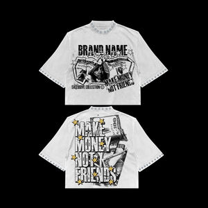 Wholesale custom printed <b>oversized</b> dropped shoulder <b>T</b> <b>shirt</b> for men and women 100% cotton jersey 250gsm - Product Image 5