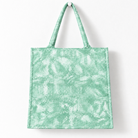 Sac fourre-tout tissé imprimé bleu, sac de courses réutilisable, sac à main léger à bandoulière pour les courses quotidiennes et les voyages