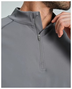 Veste de performance gris 2026 à blocs de couleur, col montant, manches longues, fermeture éclair quart de tour, en polyester anti-humidité, pour le sport d'automne - Product Image 6