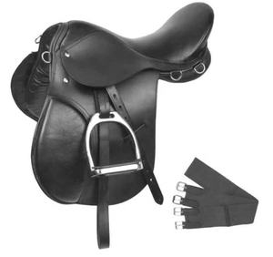 TI101OA024 Silla de montar de cuero genuino de alta resistencia con diseño personalizado, asiento suave para salto ecuestre inglés, con estructura de madera - Product Image 1