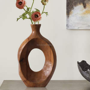 Jarrón de Flores de Madera Moderno y de Lujo, de Origen Sostenible, para Decoración del Hogar, Jardín o Bodas, Hecho a Mano - Product Image 1