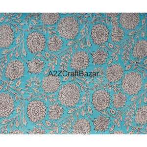 Tela de Algodón Suave y Ecológica con Diseño Floral Estampado a Mano, Ligera y Transpirable para Confección de Ropa de Verano - Product Image 6