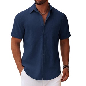 Casual <b>Shirt</b> <b>Short</b> <b>Sleeve</b> Button Checkered Pattern Adult Wear Knitted Fabric 100% Cotton Eco-Friendly Anti-Wrinkle Export BD - Product Image 2