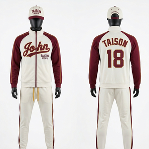 Survêtement de baseball pour homme en polyester interlock premium 260 GSM, veste zippée intégrale à rayures vertes, impression par sublimation personnalisée du logo. - Product Image 3