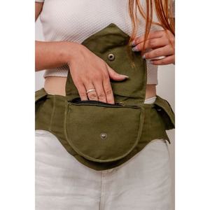 Riñonera antirrobo de lujo Unisex riñonera de cuero genuino/riñonera con patrón deportivo Vintage y cierre de cremallera - Product Image 3