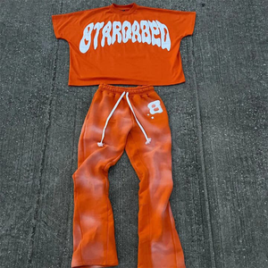 ชุดวอร์มใส่ได้ทั้งชายและหญิงเสื้อยืดพิมพ์ลายสำหรับใส่วิ่งพร้อมสเวตเตอร์สองชิ้นโลโก้ออกแบบได้ตามที่ต้องการ - Product Image 5