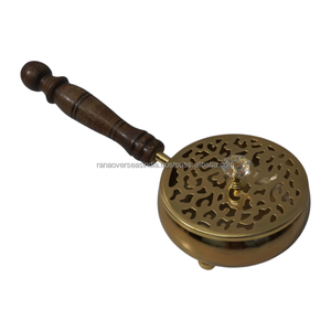 Quemador de incienso de hierro con mango de madera, quemador de carbón y resina Bakhoor, incensario de metal para el hogar, templo y meditación - Product Image 5